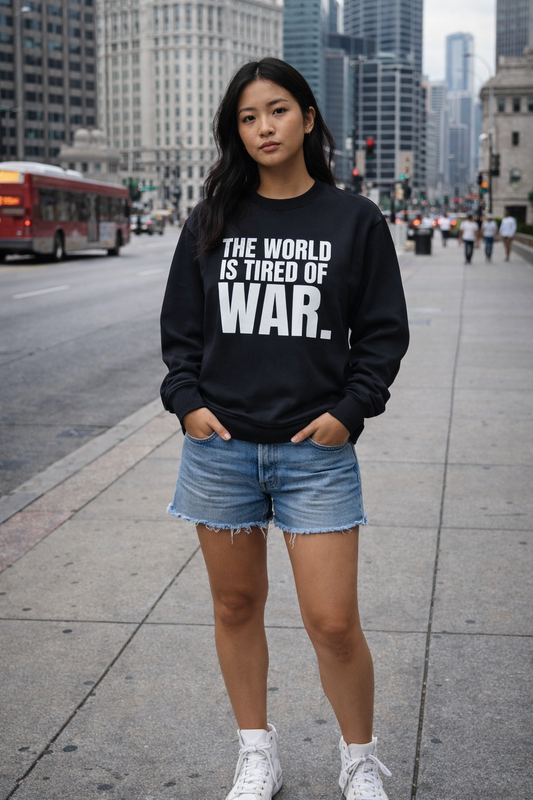 The World Is Tired of War Crewneck